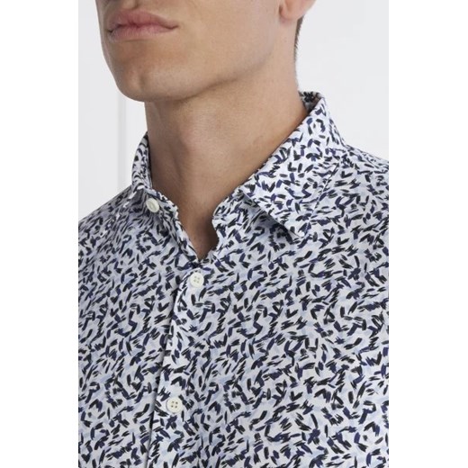 Koszula męska BOSS HUGO z klasycznym kołnierzykiem z poliamidu casual w abstrakcyjnym wzorze 