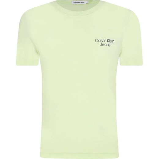 T-shirt chłopięce Calvin Klein zielony letni 