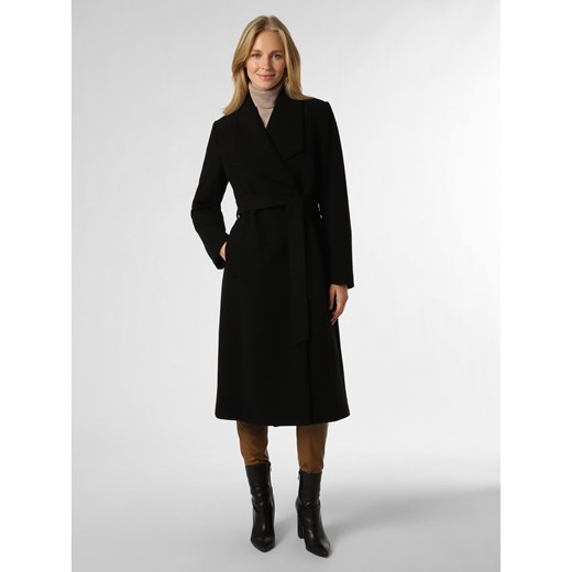 More & More Damski płaszcz wełniany Kobiety czarny jednolity ze sklepu vangraaf w kategorii Płaszcze damskie - zdjęcie 165717363