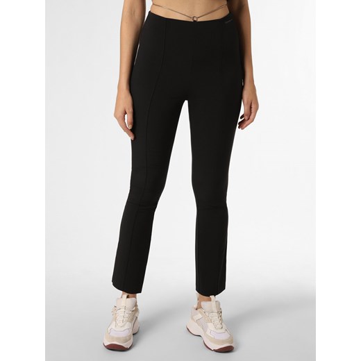 Calvin Klein Jeans Spodnie Kobiety Sztuczne włókno czarny jednolity ze sklepu vangraaf w kategorii Spodnie damskie - zdjęcie 165717531