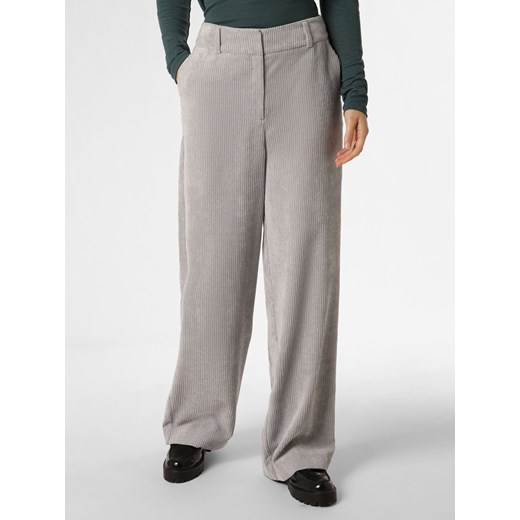 comma Spodnie Kobiety Sztuczne włókno szary jednolity ze sklepu vangraaf w kategorii Spodnie damskie - zdjęcie 165717572