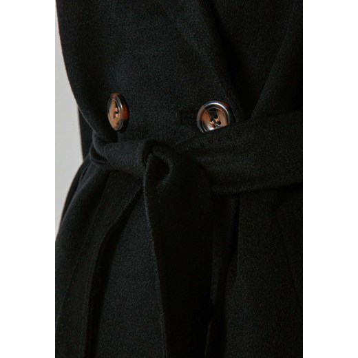 Czarny dwurzędowy płaszcz 100% wełna Molton 42 Molton