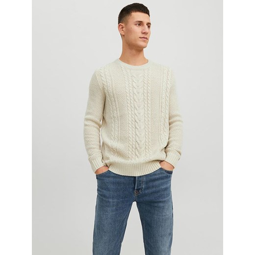 Sweter męski biały Jack & Jones