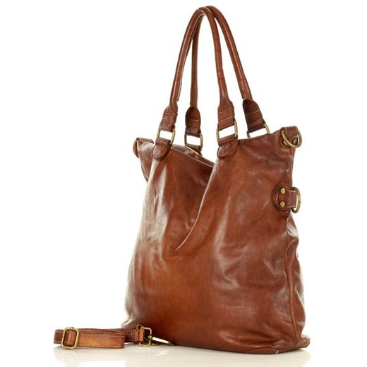 Torebka skórzana XL shopper vintage bag z kieszeniami vera pelle - MARCO MAZZINI uniwersalny promocja Verostilo