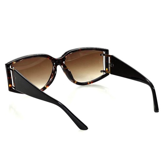 Luksusowe okulary przeciwsłoneczne MAZZINI GEOMETRIC brązowe Looks Style Eyewaer uniwersalny promocja Verostilo