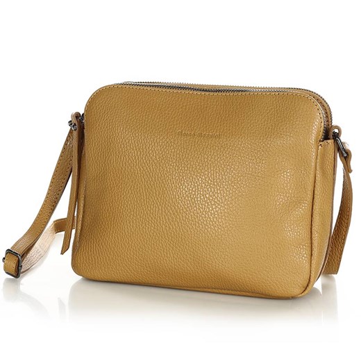 Torebka skórzana crossbody listonoszka dwie komory - MARCO MAZZINI brąz camel Mazzini uniwersalny okazja Verostilo