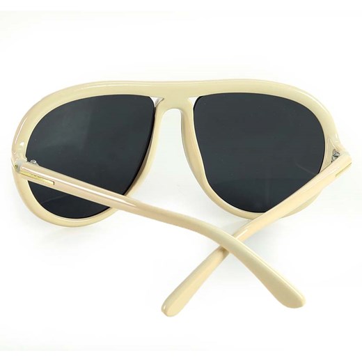 Luksusowe okulary przeciwsłoneczne MAZZINI ROUND FASHION beżowe ze sklepu Verostilo w kategorii Okulary przeciwsłoneczne damskie - zdjęcie 165747423
