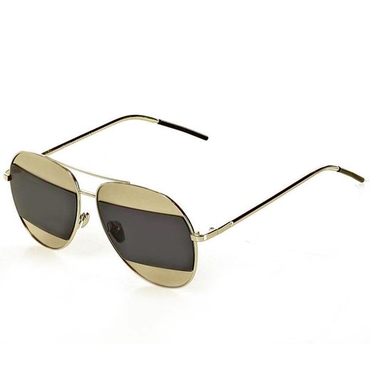 Nowoczesne okulary przeciwsłoneczne pilotki MAZZINI AVIATOR SPLIT srebrny Looks Style Eyewaer uniwersalny Verostilo promocja