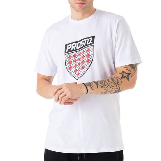 Koszulka Prosto Klasyk Tripad KL232MTEE1211 - biała ze sklepu streetstyle24.pl w kategorii T-shirty męskie - zdjęcie 165749254