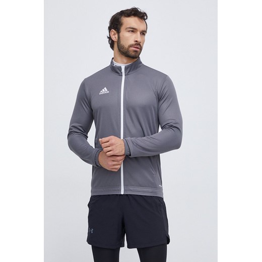 adidas Performance bluza treningowa Entrada 22 kolor szary z aplikacją  H57522 ze sklepu ANSWEAR.com w kategorii Bluzy męskie - zdjęcie 165750932