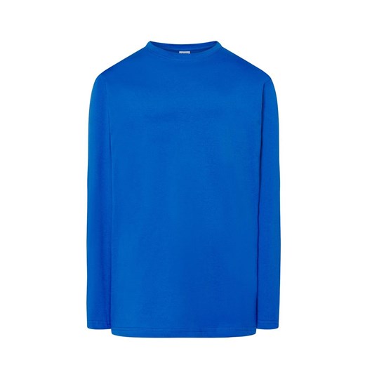 T-shirt męski niebieski JK Collection z długim rękawem casual 