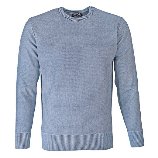 Męski Sweter Pako Jeans - Wełniany - Niebieski Melanż SWPJNSmonoBL ze sklepu JegoSzafa.pl w kategorii Swetry męskie - zdjęcie 165753752
