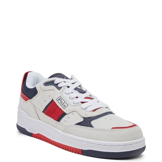 Buty sportowe męskie Polo Ralph Lauren sznurowane skórzane beżowe