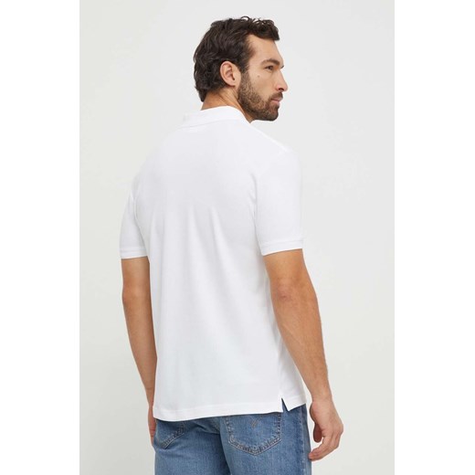 Calvin Klein Jeans polo męski kolor biały z nadrukiem L ANSWEAR.com