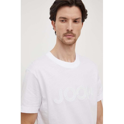 Joop! t-shirt bawełniany Byron męski kolor biały z nadrukiem 3004105910009420 ze sklepu ANSWEAR.com w kategorii T-shirty męskie - zdjęcie 165756662