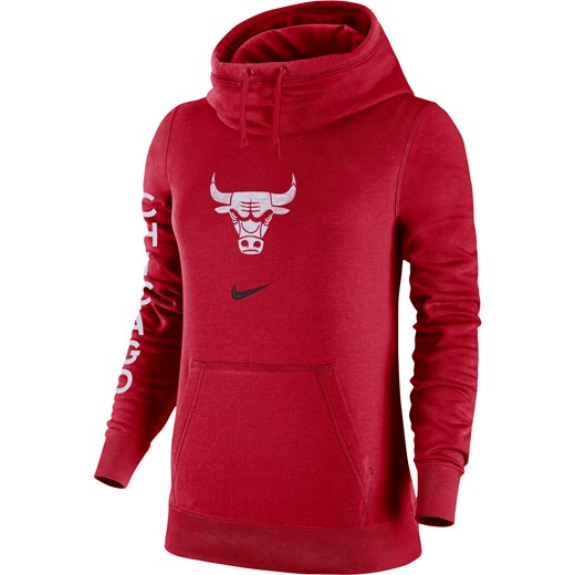 Damska bluza z kapturem typu komin Nike NBA Chicago Bulls Club Fleece 2023/24 City Edition - Czerwony ze sklepu Nike poland w kategorii Bluzy damskie - zdjęcie 165762134