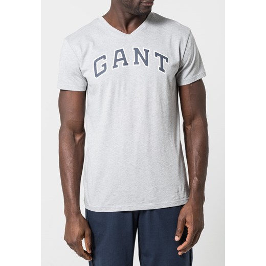 Gant Koszulka do spania light grey melange zalando szary krótkie