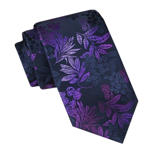 Męski Krawat - Alties - Kwiaty, Odcienie Fioletu KRALTS1038 ze sklepu JegoSzafa.pl w kategorii Krawaty - zdjęcie 165783713