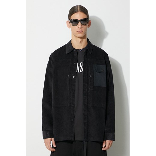 Maharishi koszula sztruksowa Hemp Cord Utility Shirt kolor czarny relaxed z kołnierzykiem klasycznym 4566.BLACK ze sklepu PRM w kategorii Koszule męskie - zdjęcie 165789322