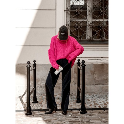 Sweter Hiver Amarantowy Lisa Mayo uniwersalny Lisa Mayo