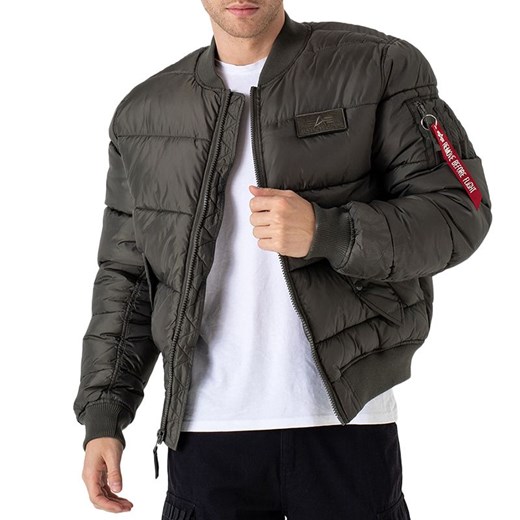 Kurtka Alpha Industries MA-1 Puffer Bomber 138116142 - zielona ze sklepu streetstyle24.pl w kategorii Kurtki męskie - zdjęcie 165791793