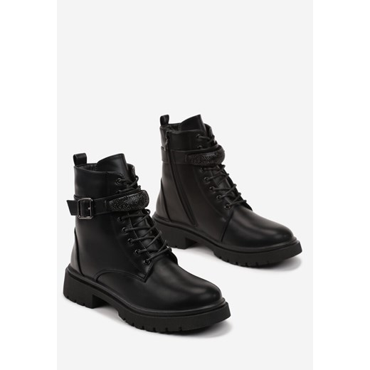 Workery damskie Born2be casual sznurowane na platformie