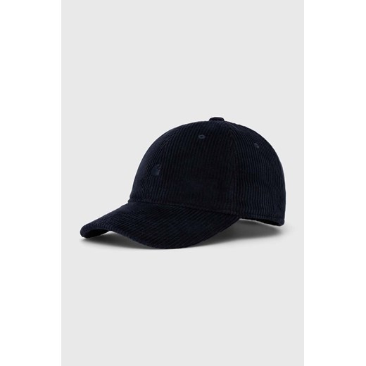 Carhartt WIP czapka z daszkiem bawełniana Harlem Cap kolor granatowy gładka I026890.1CXX ze sklepu PRM w kategorii Czapki z daszkiem damskie - zdjęcie 165796734