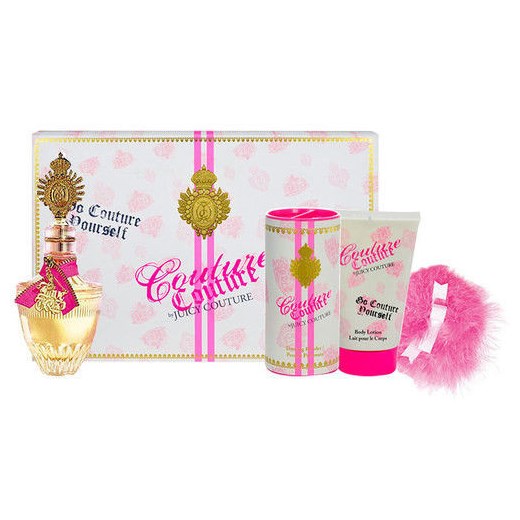 Juicy Couture Couture Couture W Zestaw perfum Edp 100ml + 125ml Balsam + 40g Puder + Puderniczka e-glamour rozowy 