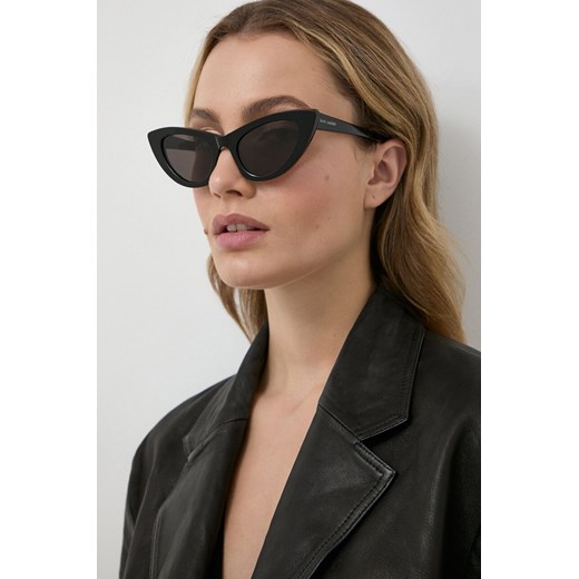 Saint Laurent okulary przeciwsłoneczne damskie kolor czarny ze sklepu ANSWEAR.com w kategorii Okulary przeciwsłoneczne damskie - zdjęcie 165800281