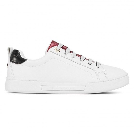Buty Tommy Hilfiger Branded Outsole Croc Sneaker W FW0FW05214-YBR białe ze sklepu ButyModne.pl w kategorii Trampki damskie - zdjęcie 165803730