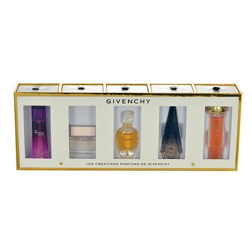 Givenchy Mini set W Zestaw perfum 4ml Edp Very Iresistible Sensual + 5ml edt Dahlia Noir + 4ml edt Amarige + 4ml edp Ange ou Demon + 5ml edp Organza e-glamour zielony 