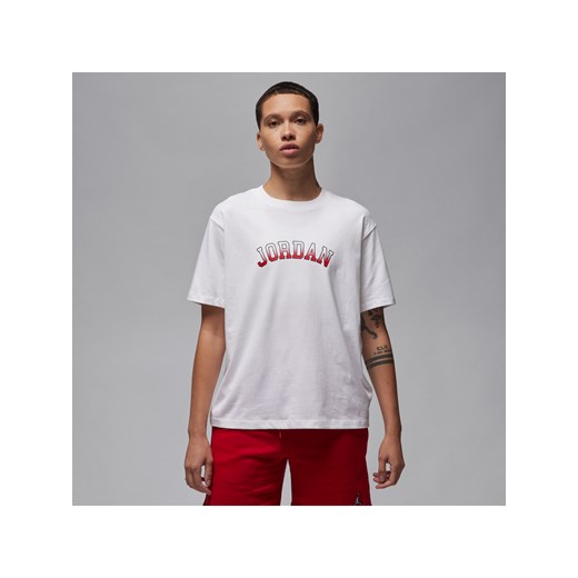 Damski T-shirt z nadrukiem Jordan - Biel ze sklepu Nike poland w kategorii Bluzki damskie - zdjęcie 165806401