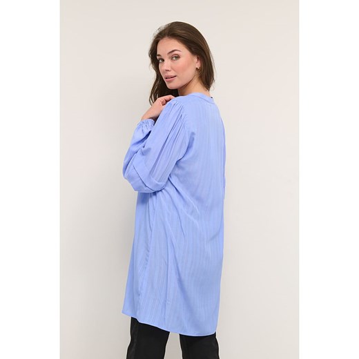 Kaffe bluzka damska z krótkim rękawem na wiosnę z dekoltem w serek 