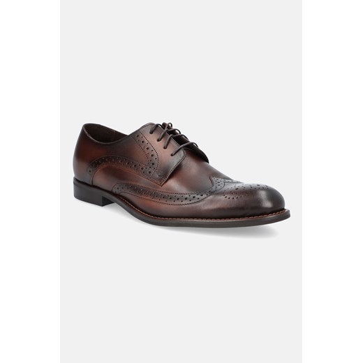 Buty Brogsy Grady Brązowe ze sklepu Lancerto S.A. w kategorii Półbuty męskie - zdjęcie 165811000
