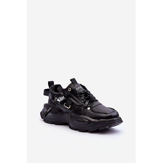 Buty Sportowe Sneakersy Damskie Czarne GOE MM2N4014 ze sklepu ZAZOO w kategorii Buty sportowe damskie - zdjęcie 165813510