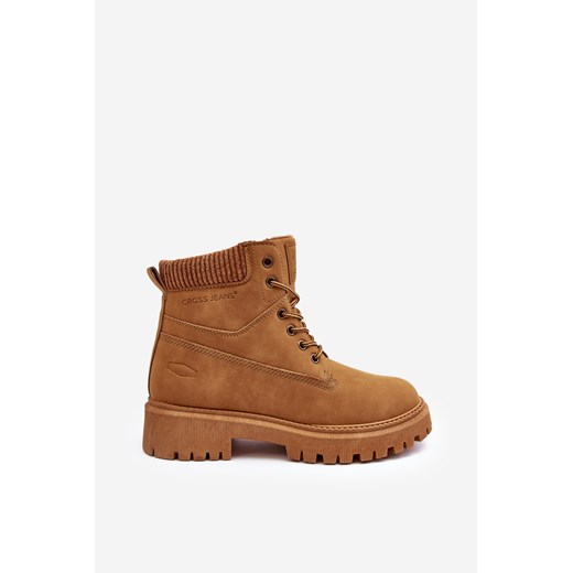 Trapery Damskie Ocieplane Camel Cross Jeans MM2R4011C ze sklepu ZAZOO w kategorii Workery damskie - zdjęcie 165815082