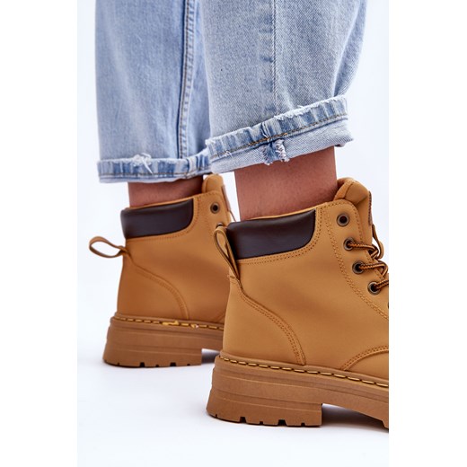 Botki Trapery Ocieplane Damskie Brązowe Corbin EV-218 40 wyprzedaż ZAZOO