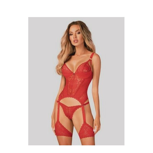 Erotyczny gorset Obsessive Belovya XS/S Red (5901688239766). Bielizna erotyczna Obsessive XS,S okazja Rozetka.pl