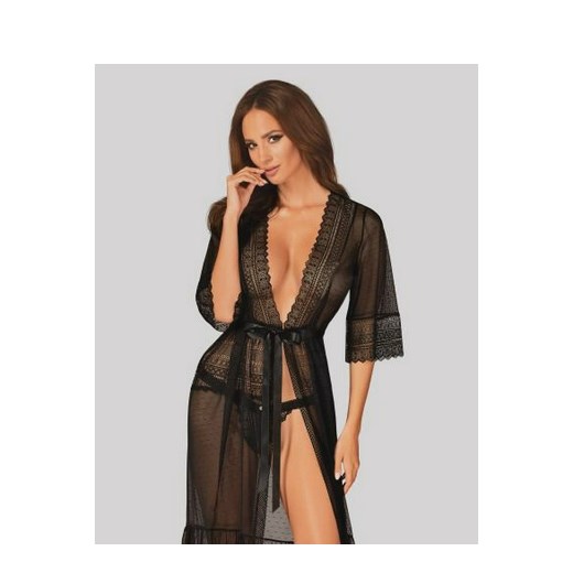 Szlafrok erotyczny Obsessive Estiqua XS/S Czarny (5901688238431). Bielizna Obsessive M,L okazyjna cena Rozetka.pl