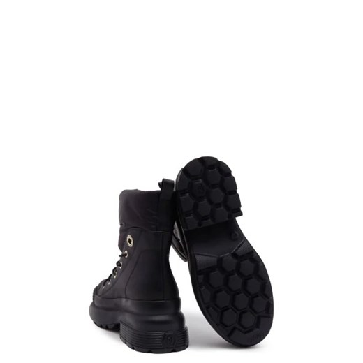 Workery damskie Liu Jo skórzane casual sznurowane czarne jesienne