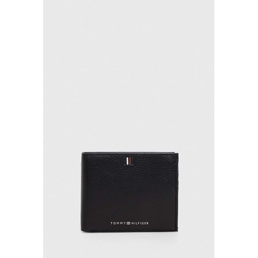 Tommy Hilfiger portfel skórzany męski kolor czarny AM0AM11856 ze sklepu ANSWEAR.com w kategorii Portfele męskie - zdjęcie 165879194