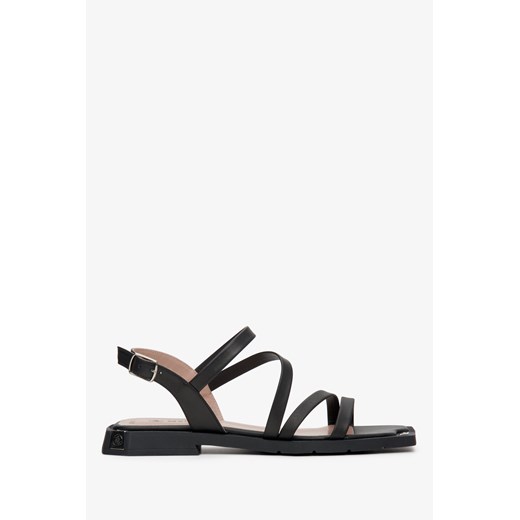 Estro: Czarne sandały damskie z cienkich pasków ze sklepu Estro w kategorii Sandały damskie - zdjęcie 165879644
