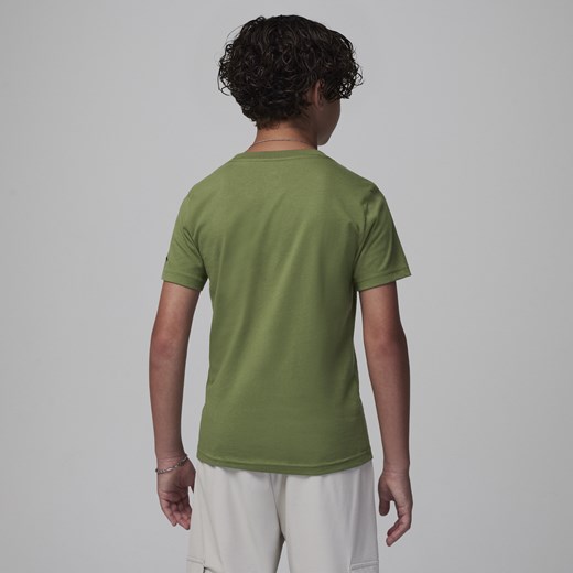 T-shirt dla dużych dzieci Jordan Jumpman Flight Sprayed - Brązowy Jordan M Nike poland