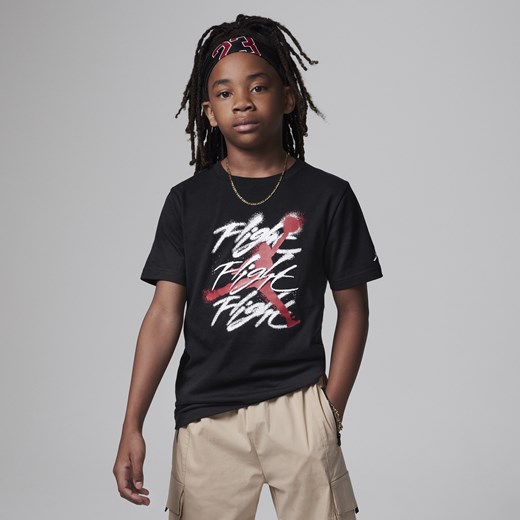 T-shirt dla dużych dzieci Jordan Jumpman Flight Sprayed - Czerń Jordan S Nike poland
