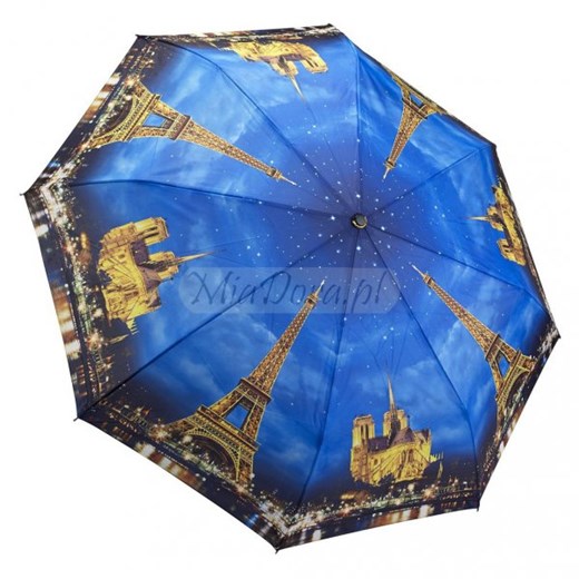 Światła Paryża składana parasolka damska Galleria parasole-miadora-pl niebieski elegancki