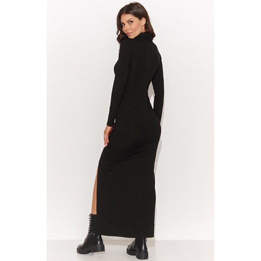 Długa sukienka z rozcięciem czarna NU450, Kolor czarny, Rozmiar S, NUMINOU Numinou M Primodo