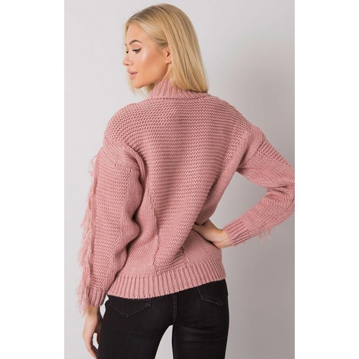 Sweter damski golf z wełny ciemnoróżowy CA-SW-3744.08, Kolor ciemnoróżowy, Rozmiar one size, Rue Paris ze sklepu Primodo w kategorii Swetry damskie - zdjęcie 165882193
