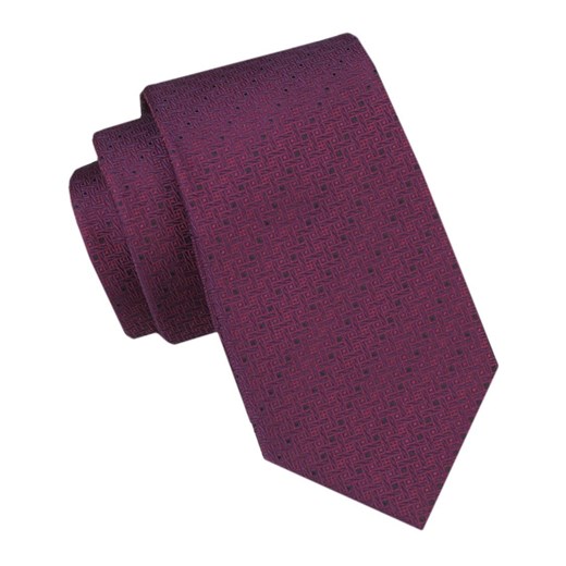 Krawat Męski - Alties - Bordowy z Delikatnym Wzorem KRALTS1016 ze sklepu JegoSzafa.pl w kategorii Krawaty - zdjęcie 165883452