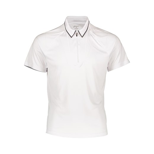 asics Sportowa koszulka polo w kolorze białym S wyprzedaż Limango Polska