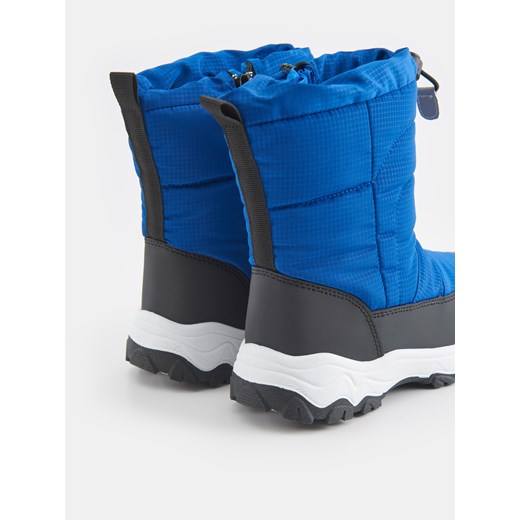 Buty zimowe dziecięce niebieskie Sinsay śniegowce 